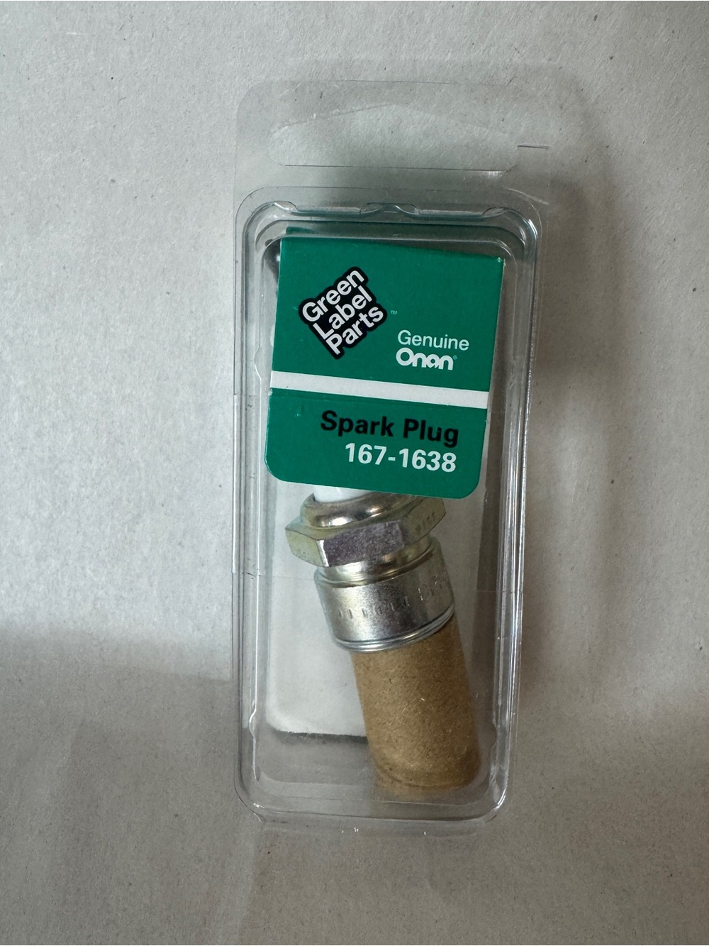 167-1638 Cummins Onan Spark Plug Single Plug Single Pice